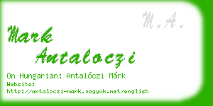 mark antaloczi business card